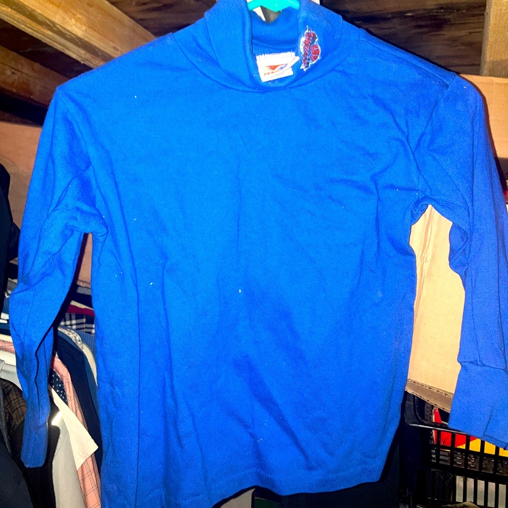 Vintage New York Knicks nba basketball mock pullover turtleneck sweater shirt SM